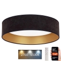 Brilagi - LED prigušiva plafonska lampa VELVET SMART LED/24W/230V preč. 45 cm 2700-6500K Wi-Fi Tuya crna/zlatna + daljinski upravljač