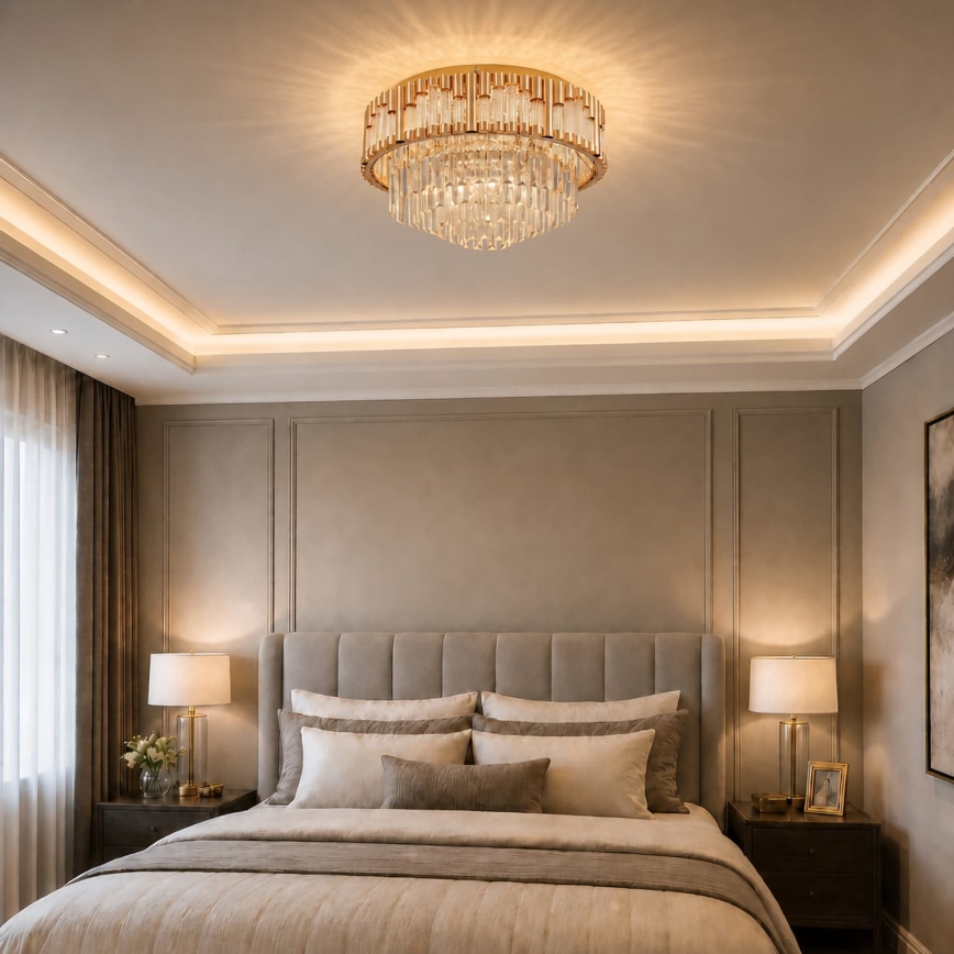 BRILAGI - LED prigušiva stropna svetiljka CROWN LED/41W/230V 3000-6000K prečnik 48 cm zlatna + daljinski upravljač