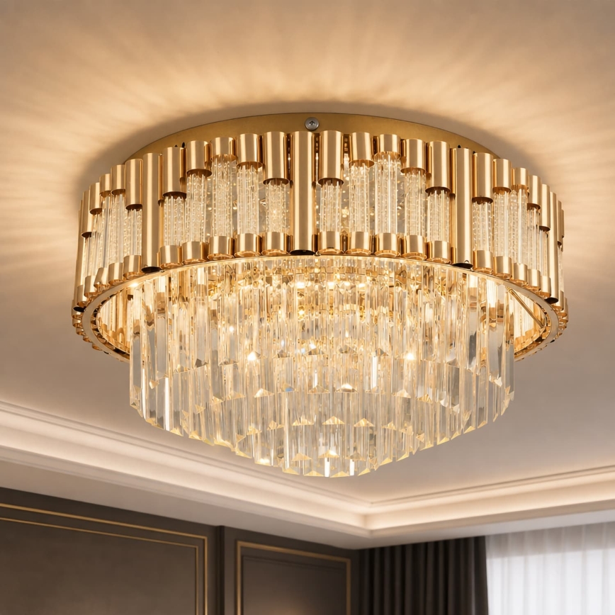 BRILAGI - LED prigušiva stropna svetiljka CROWN LED/41W/230V 3000-6000K prečnik 48 cm zlatna + daljinski upravljač