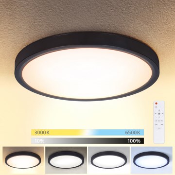 Brilagi - LED prigušiva plafonska svetiljka ESTELA LED/36W/230V 3000-6500K prečnik 30 cm crna + daljinski upravljač