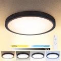 Brilagi - LED prigušiva plafonska svetiljka ESTELA LED/48W/230V 3000-6500K prečnik 40 cm crna + daljinski upravljač