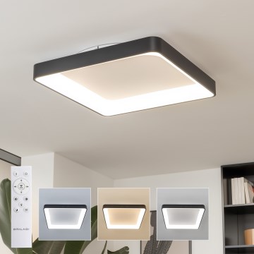 Brilagi - LED prigušiva plafonska svetiljka FALCON II LED/125W/230V 3000-6500K 60x60 cm crna + daljinski upravljač