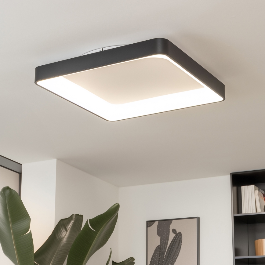 Brilagi - LED prigušiva plafonska svetiljka FALCON II LED/125W/230V 3000-6500K 60x60 cm crna + daljinski upravljač