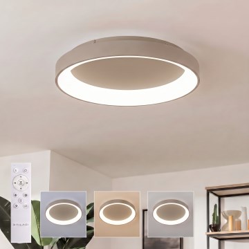 BRILAGI - LED prigušiva plafonska svetiljka FALCON II LED/99W/230V 3000-6500K pr. 60 cm bež + daljinski upravljač