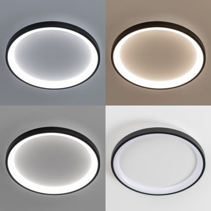 Brilagi - LED prigušiva stropna svetiljka FALCON SLIM LED/42W/230V 3000-6500K prečnik 50 cm crna + daljinski upravljač