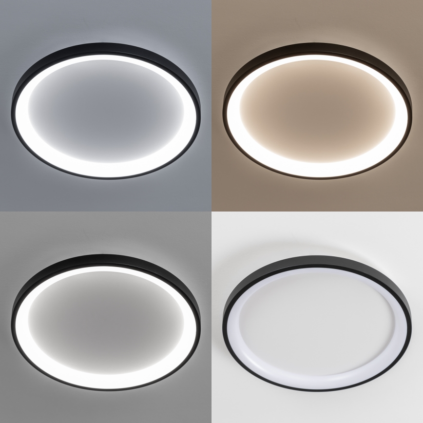 Brilagi - LED prigušiva stropna svetiljka FALCON SLIM LED/42W/230V 3000-6500K prečnik 50 cm crna + daljinski upravljač