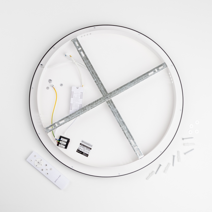 Brilagi - LED prigušiva stropna svetiljka FALCON SLIM LED/42W/230V 3000-6500K prečnik 50 cm crna + daljinski upravljač