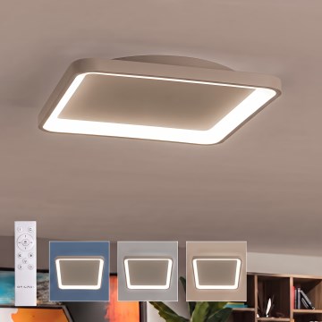 BRILAGI - LED prigušiva plafonska svetiljka FALCON SLIM LED/50W/230V 3000-6500K 50x50 cm bež + daljinski upravljač