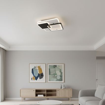 Brilagi - LED prigušiva plafonska svetiljka FLARE LED/64W/230V 45x45 cm 3000/4000/6000K + daljinski upravljač