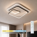 BRILAGI - LED prigušiva plafonska svetiljka FLARE LED/81W/230V 3000-6000K 50x50 cm bela/crna + daljinski upravljač