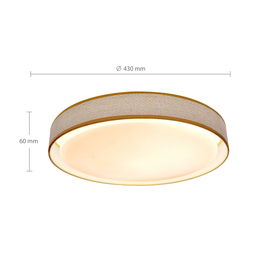 Brilagi - LED prigušiva plafonska lampa KIANIA LED/48W/230V 3000-6500K prečnika 43 cm sa daljinskim upravljačem