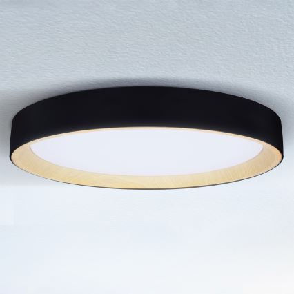 Brilagi - LED prigušiva stropna svetiljka LARIOS LED/72W/230V 3000-6500K crna prečnik 59 cm + daljinski upravljač