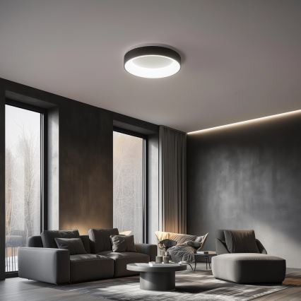 Brilagi - prigušiva LED plafonska svetiljka FALCON LED/40W/230V 3000-6500K prečnik 45 cm crna + daljinski upravljač