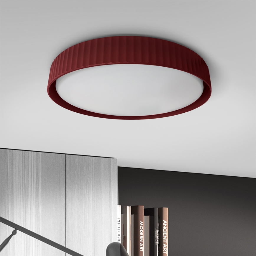 Brilagi - LED prigušiva plafonska svetiljka LUCIA LED/48W/230V 3000-6500K prečnik 41 cm crvena + daljinski upravljač