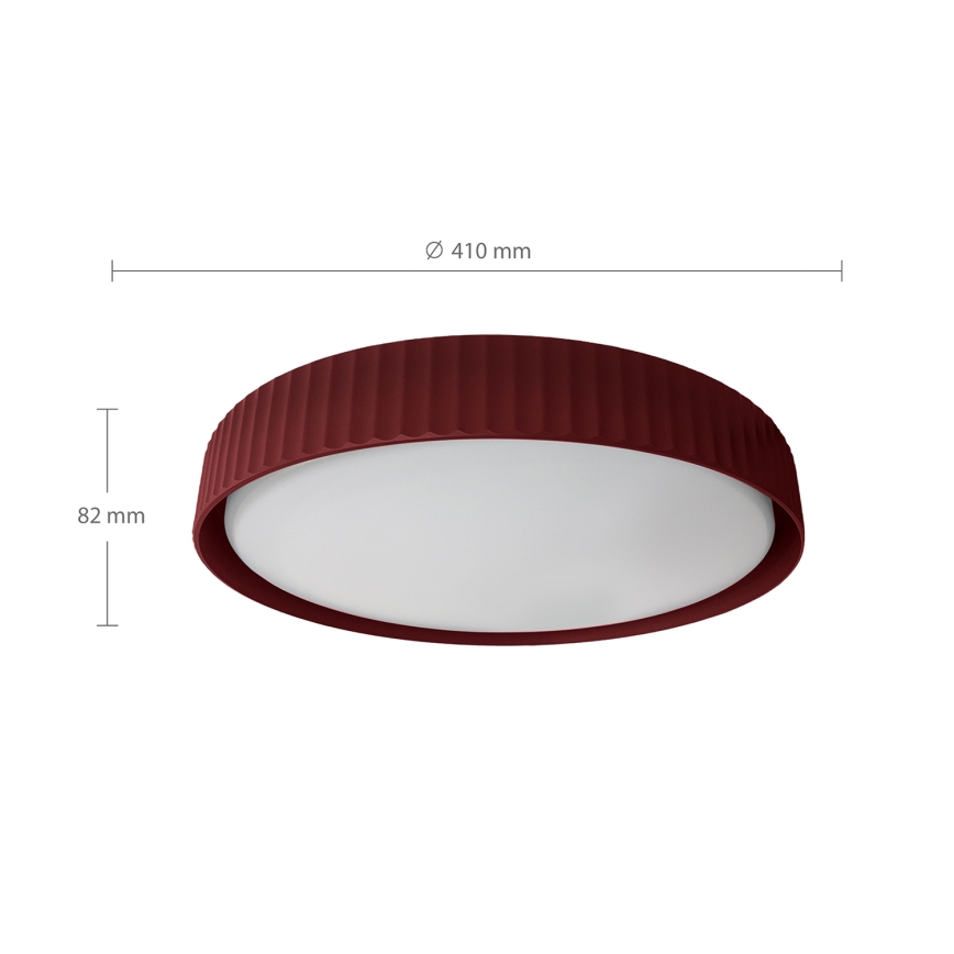 Brilagi - LED prigušiva plafonska svetiljka LUCIA LED/48W/230V 3000-6500K prečnik 41 cm crvena + daljinski upravljač