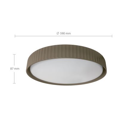 Brilagi - LED prigušiva plafonska svetiljka LUCIA LED/60W/230V 3000-6500K prečnik 59 cm taupe + daljinski upravljač