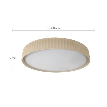 Brilagi - LED prigušiva stropna svetiljka LUCIA LED/60W/230V 3000-6500K prečnik 59 cm bež + daljinski upravljač