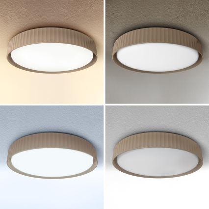 Brilagi - LED prigušiva plafonska svetiljka LUCIA LED/60W/230V 3000-6500K prečnik 59 cm braon + daljinski upravljač