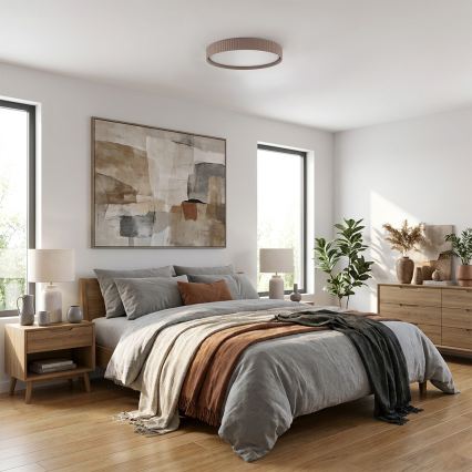 Brilagi - LED prigušiva plafonska svetiljka LUCIA LED/60W/230V 3000-6500K prečnik 59 cm braon + daljinski upravljač