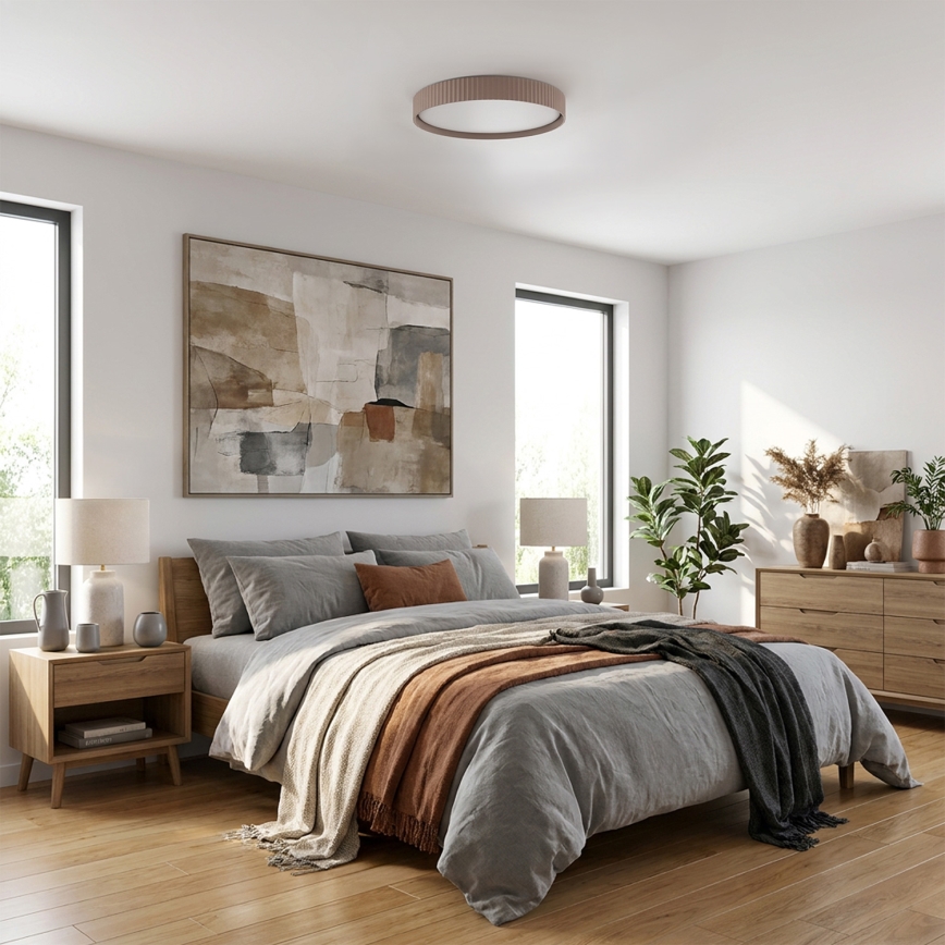 Brilagi - LED prigušiva plafonska svetiljka LUCIA LED/60W/230V 3000-6500K prečnik 59 cm braon + daljinski upravljač