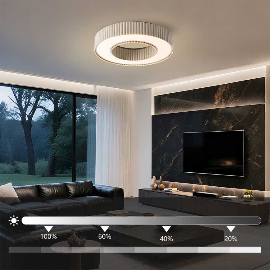 Brilagi - LED prigušiva plafonska svetiljka LUMIX LED/48W/230V 3000-6000K bež, prečnik 50 cm + daljinski upravljač