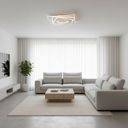 Brilagi - LED prigušiva plafonska svetiljka MODERN LED/100W/230V 2700-6500K 48x48 cm + daljinski upravljač