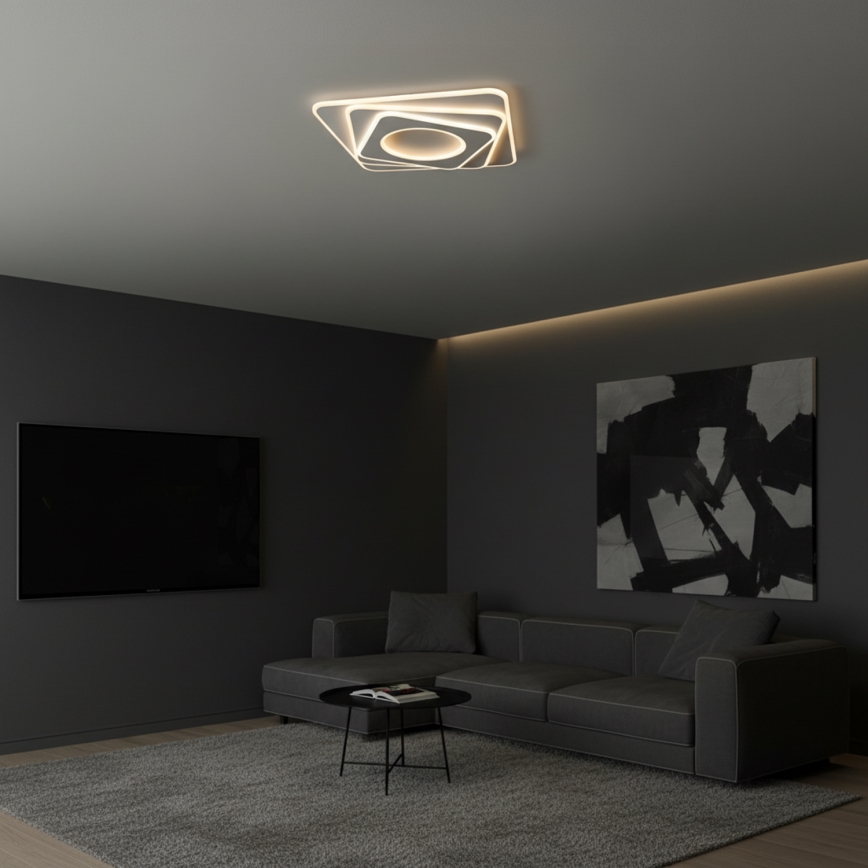Brilagi - LED prigušiva plafonska svetiljka MODERN LED/100W/230V 2700-6500K 48x48 cm + daljinski upravljač