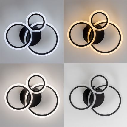 Brilagi - LED prigušiva stropna svetiljka ORBITS LED/40W/230V 3000-6500K crna + daljinski upravljač