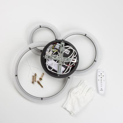 Brilagi - LED prigušiva stropna svetiljka ORBITS LED/40W/230V 3000-6500K crna + daljinski upravljač