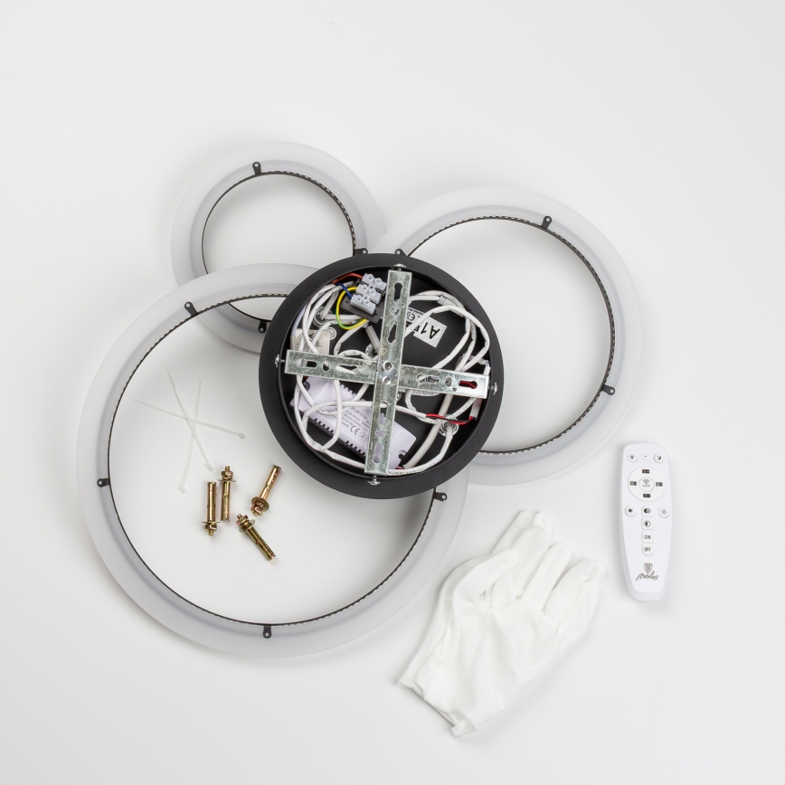 Brilagi - LED prigušiva stropna svetiljka ORBITS LED/40W/230V 3000-6500K crna + daljinski upravljač