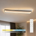 BRILAGI - LED prigušiva plafonska svetiljka OUTLINE LED/90W/230V 3000-6000K 18x100 cm bela/crna + daljinski upravljač