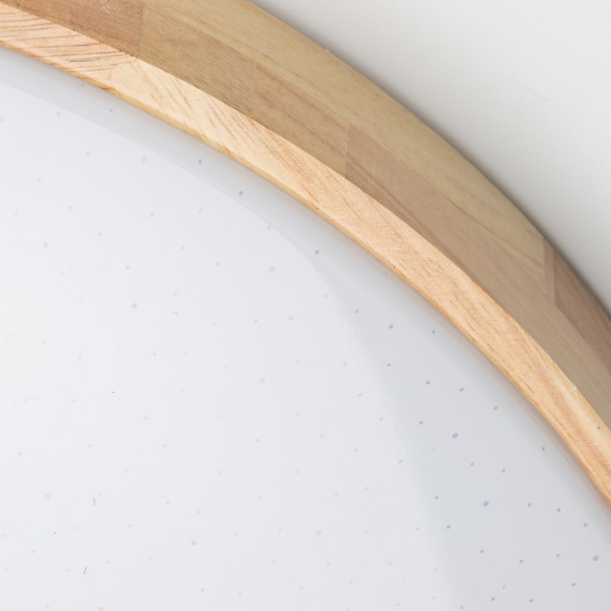 Brilagi - LED prigušiva drvena stropna svetiljka PINE LED/60W/230V prečnik 52 cm 3000-6500K + daljinski upravljač