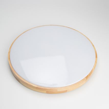 Brilagi - LED prigušiva drvena stropna svetiljka PINE LED/60W/230V prečnik 52 cm 3000-6500K + daljinski upravljač