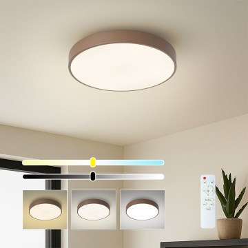 Brilagi - LED prigušiva plafonska svetiljka POOL LED/36W/230V 3000-6000K prečnik 30 cm braon + daljinski upravljač