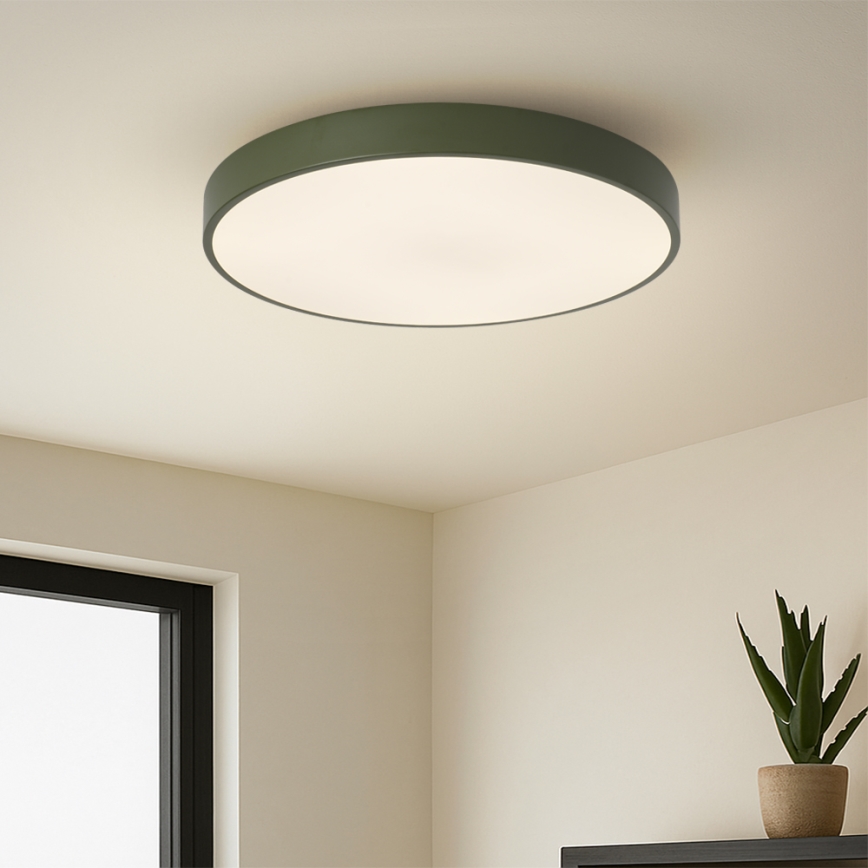 Brilagi - LED prigušiva stropna svetiljka POOL LED/60W/230V 3000-6000K prečnik 50 cm zelena + daljinski upravljač