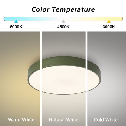 Brilagi - LED prigušiva stropna svetiljka POOL LED/60W/230V 3000-6000K prečnik 50 cm zelena + daljinski upravljač