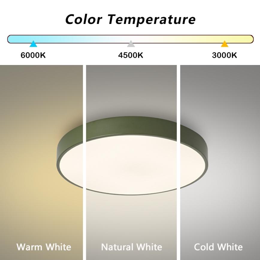 Brilagi - LED prigušiva stropna svetiljka POOL LED/60W/230V 3000-6000K prečnik 50 cm zelena + daljinski upravljač