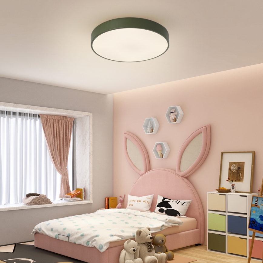 Brilagi - LED prigušiva stropna svetiljka POOL LED/60W/230V 3000-6000K prečnik 50 cm zelena + daljinski upravljač