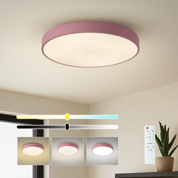 Brilagi - LED prigušiva plafonska svetiljka POOL LED/60W/230V 3000-6000K prečnik 50 cm ružičasta + daljinski upravljač