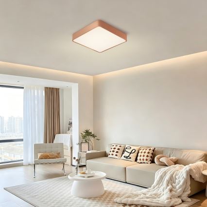 BRILAGI - LED prigušiva plafonska svetiljka POOL SQUARE LED/48W/230V 3000-6000K 50x50 cm bakrena + daljinski upravljač