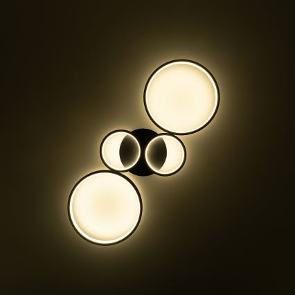 Brilagi - LED prigušiva plafonska lampa RINGO LED/34W/230V 3000-6000K 28x78 cm crna + daljinsko upravljanje