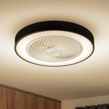 Brilagi - LED prigušiva plafonska svetiljka sa ventilatorom LED/30W/230V 3000-6500K crna + daljinski upravljač