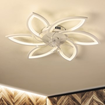 Brilagi - LED prigušiva plafonska svetiljka sa ventilatorom LED/50W/230V 3000-6500K bela + daljinski upravljač