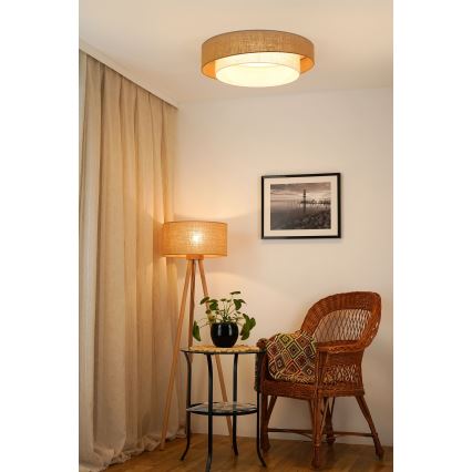 Brilagi - LED prigušiva stropna svetiljka SHINE LED/24W/230V pr. 60 cm 3000/4000/6500K bež/krem + daljinski upravljač