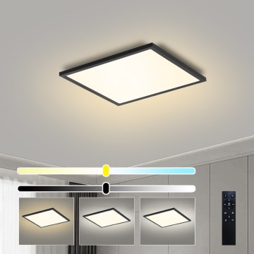 Brilagi - LED prigušiva plafonska svetiljka SLIMFRAME LED/25W/230V 30x30 cm 3000-6000K crna + daljinski upravljač