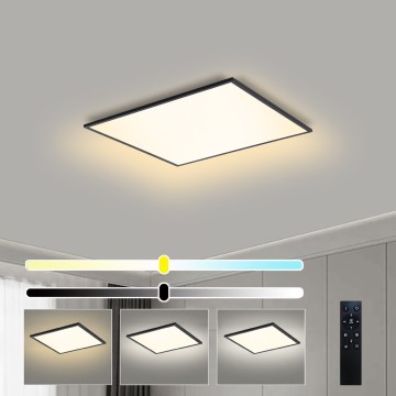 Brilagi - LED prigušiva plafonska svetiljka SLIMFRAME LED/36W/230V 45x45 cm 3000-6000K crna + daljinski upravljač