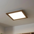 Brilagi - LED prigušiva plafonska svetiljka SLIMFRAME WOOD LED/36W/230V 49,5x49,5 cm 3000-6000K braon + daljinski upravljač