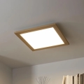 Brilagi - LED prigušiva plafonska svetiljka SLIMFRAME WOOD LED/36W/230V 49,5x49,5 cm 3000-6000K smeđa + daljinski upravljač