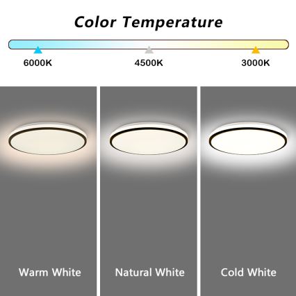 Brilagi - SMART LED prigušiva plafonska lampa LED/36W/230V Ø 48 cm 3000-6000K Wi-Fi Tuya Beacon + daljinski upravljač