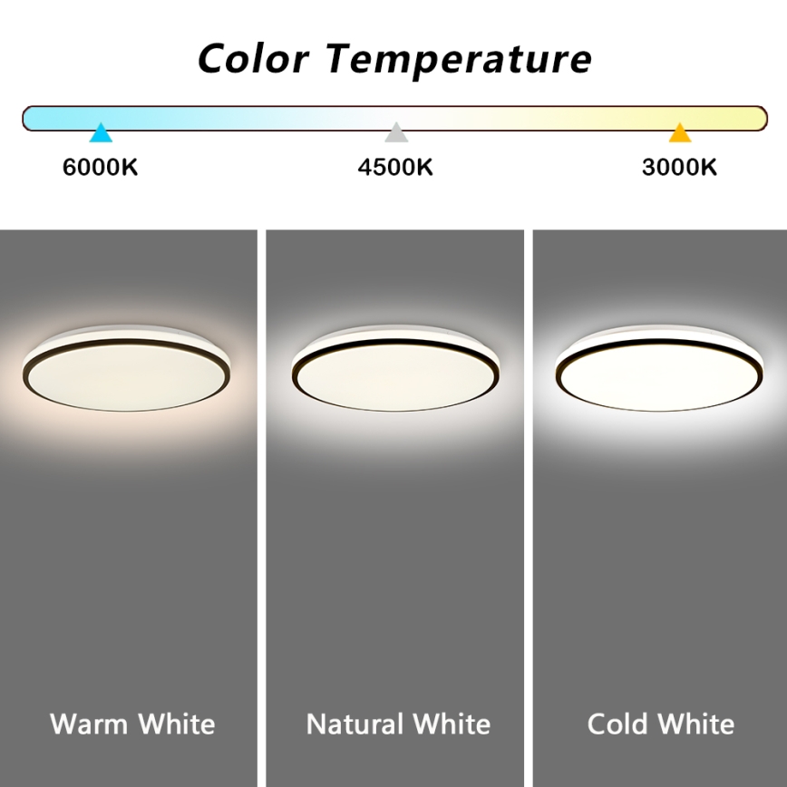 Brilagi - SMART LED prigušiva plafonska lampa LED/36W/230V Ø 48 cm 3000-6000K Wi-Fi Tuya Beacon + daljinski upravljač